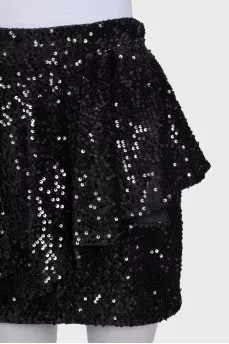 Black sequin skirt with tag