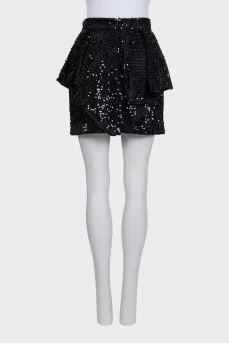 Black sequin skirt with tag