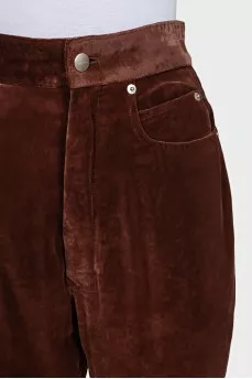 Brown corduroy flared trousers