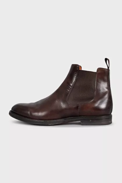 Men's gradient leather boots