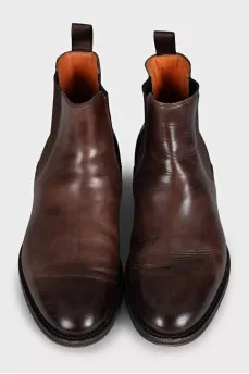 Men's gradient leather boots