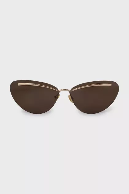 Brown tinted cat eye sunglasses
