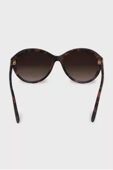 Brown sunglasses with rhinestones on the temples