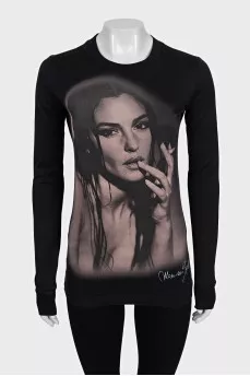 Black printed long sleeve
