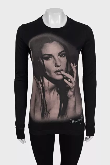 Black printed long sleeve