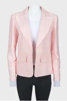 Jacket without fasteners with tulle on the cuffs