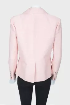 Jacket without fasteners with tulle on the cuffs