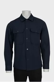 Men's straight-cut jacket with buttons