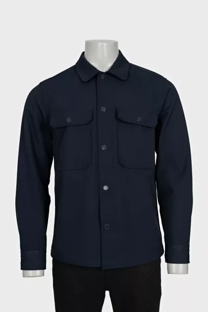 Men's straight-cut jacket with buttons