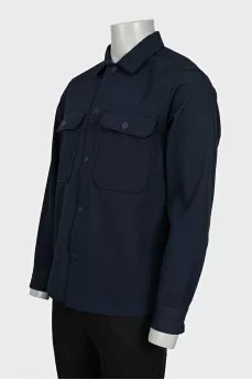 Men's straight-cut jacket with buttons