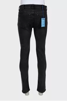 Men's black jeans with tag