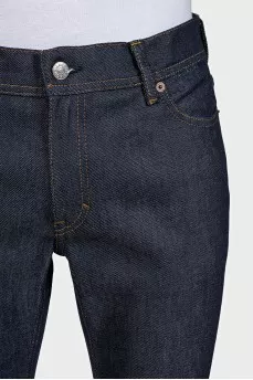 Men's dark blue straight fit jeans with tag