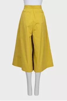 Long, pleated shorts skirt