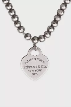 Silver necklace with heart pendant