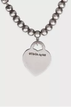 Silver necklace with heart pendant