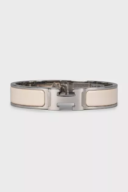 White Clic H bracelet