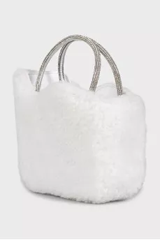 White Ivy sheepskin bag