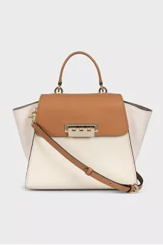 Two-tone leather mesh