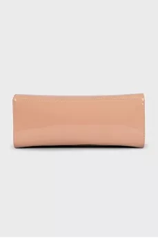 Patent leather clutch on a chain
