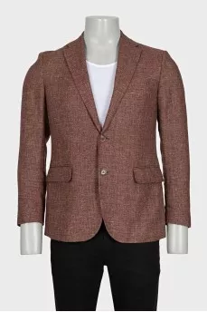 Men's straight-cut button-down jacket