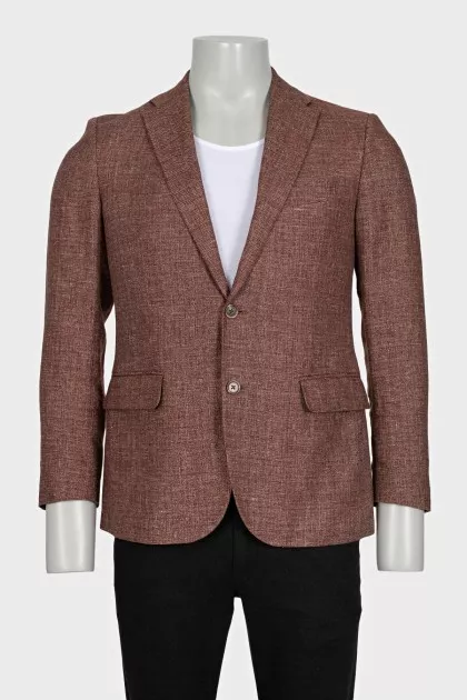 Men's straight-cut button-down jacket
