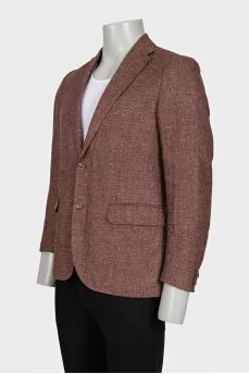 Men's straight-cut button-down jacket