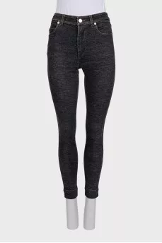 High-waisted skinny jeans