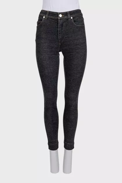 High-waisted skinny jeans