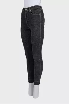 High-waisted skinny jeans