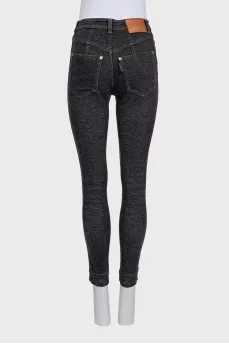 High-waisted skinny jeans