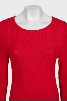 Red wool dress