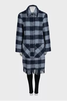 Blue checkered coat