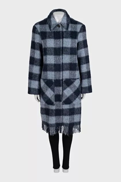 Blue checkered coat