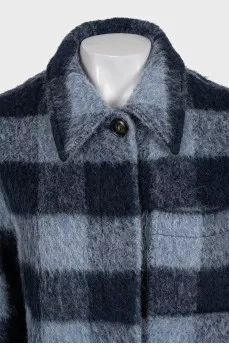 Blue checkered coat
