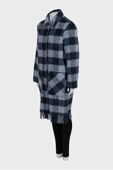 Blue checkered coat