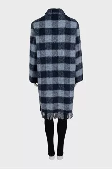 Blue checkered coat