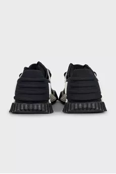 Black and white combination sneakers