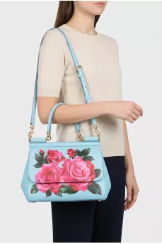 Blue Sicily printed bag