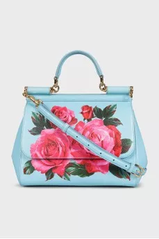Blue Sicily printed bag