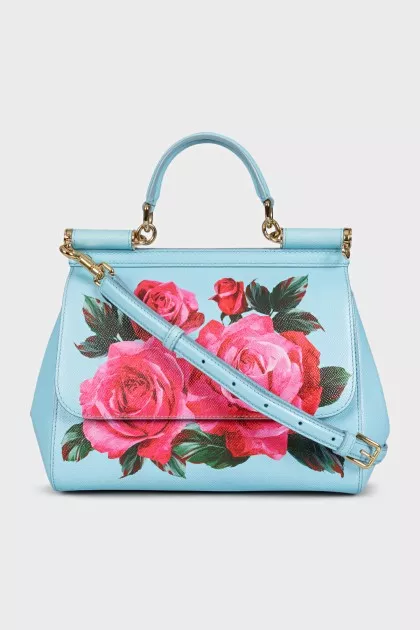 Blue Sicily printed bag