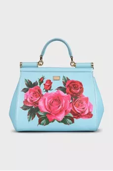 Blue Sicily printed bag