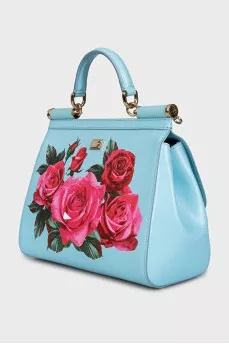 Blue Sicily printed bag