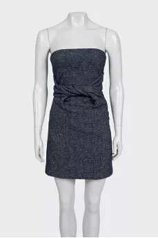 Blue sleeveless mini dress