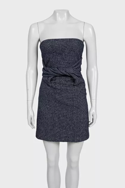 Blue sleeveless mini dress