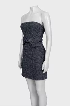 Blue sleeveless mini dress