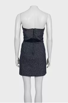 Blue sleeveless mini dress