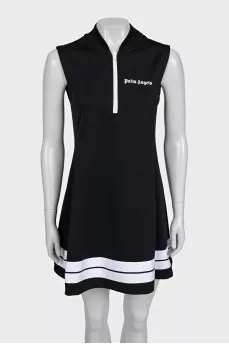 Black sleeveless dress with tag