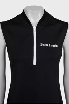 Black sleeveless dress with tag