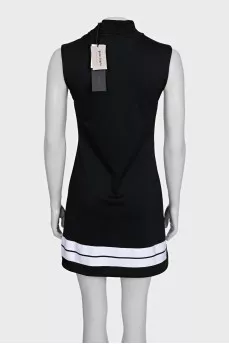 Black sleeveless dress with tag