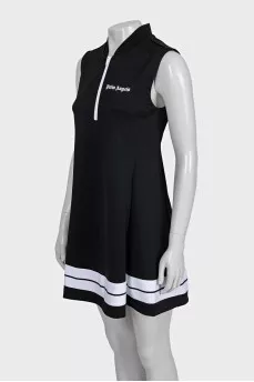 Black sleeveless dress with tag